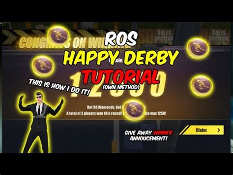 HOW TO WIN ROS BETTING TUTORIAL ( HAPPY DERBY ) .